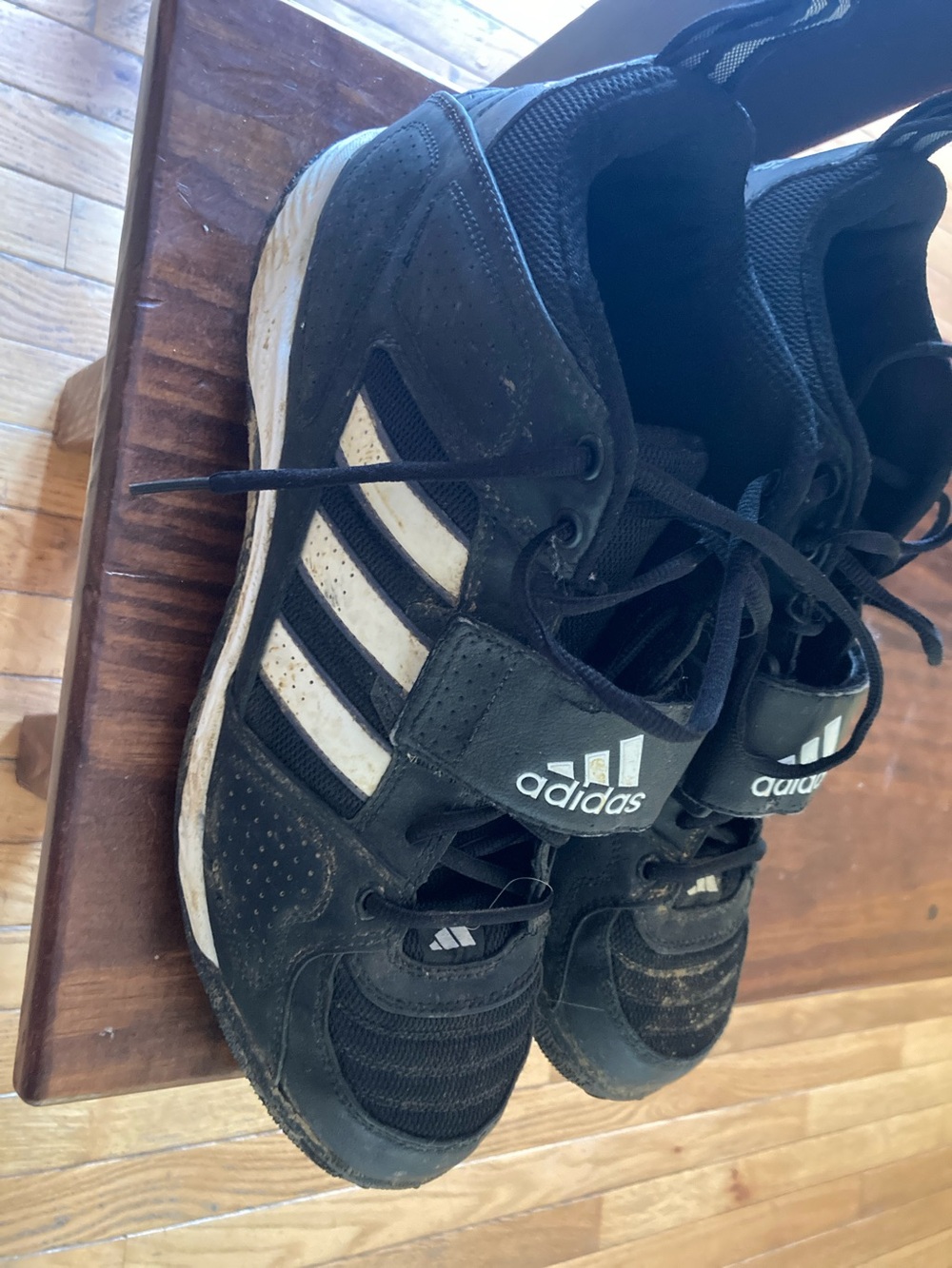 adidas Men’s Black and White Athletic Football cleats